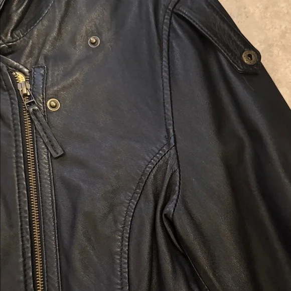 Marc New York Andrew Marc Black Leather Jacket - Picture 4 of 13